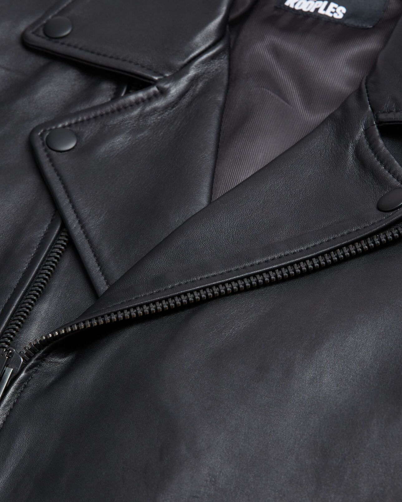 The Kooples FEMME BLACK blouson en cuir noir