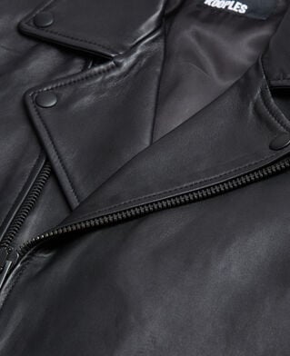 The Kooples FEMME BLACK blouson en cuir noir