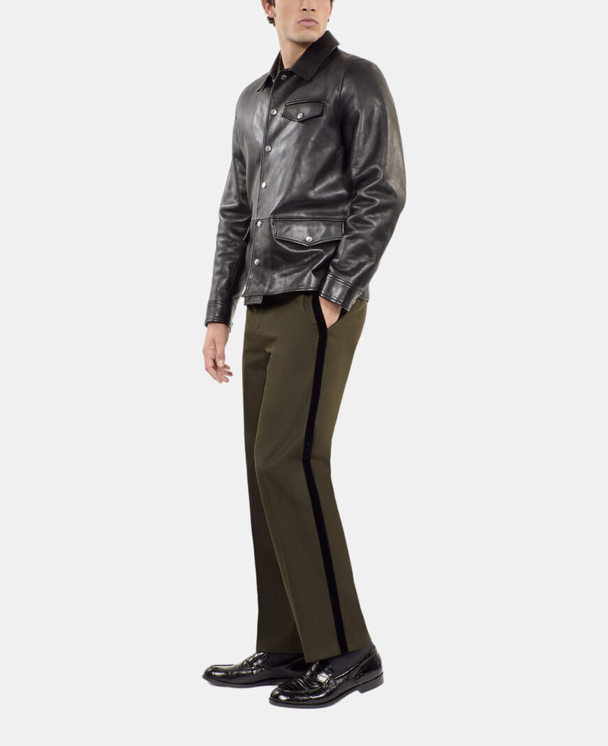 The Kooples HOMME BLACK veste en cuir noire