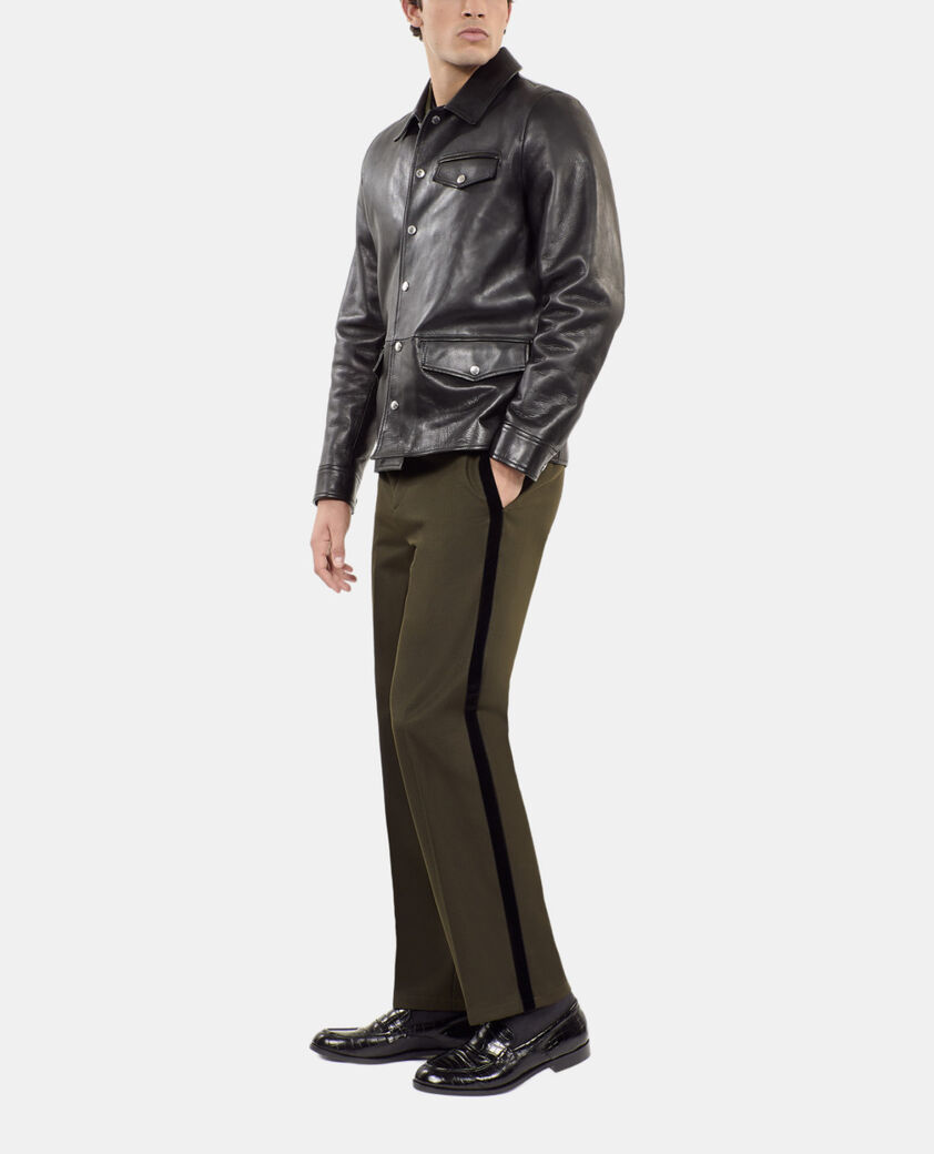 The Kooples MEN BLACK black leather jacket