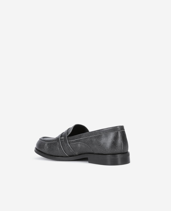 The Kooples FEMME BLACK mocassins en cuir noir avec boucles western 