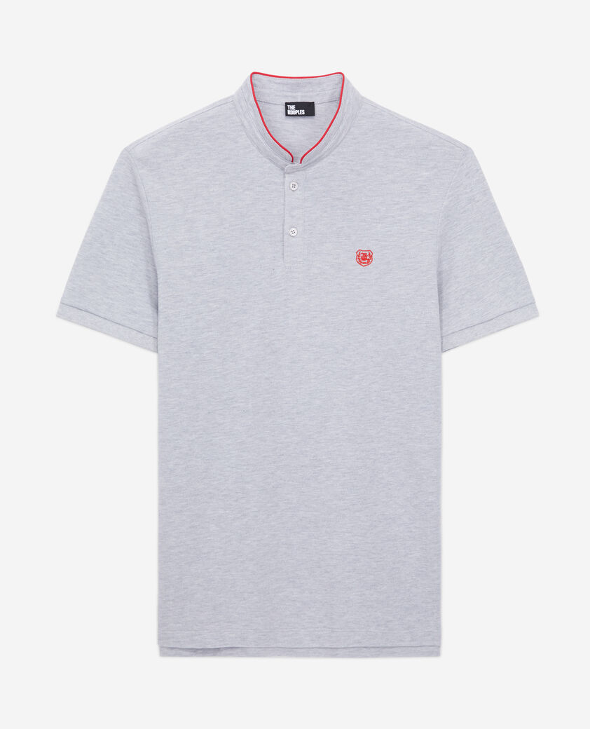 The Kooples HOMME LIGHT GREY polo col officier gris