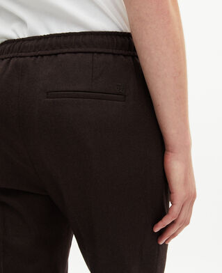 The Kooples MEN BROWN brown wool straight pants
