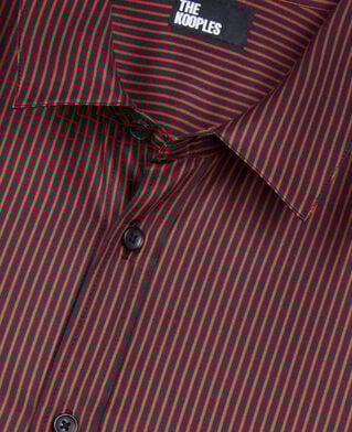 The Kooples HERREN BLACK - RED schwarz-rotes hemd mit streifen