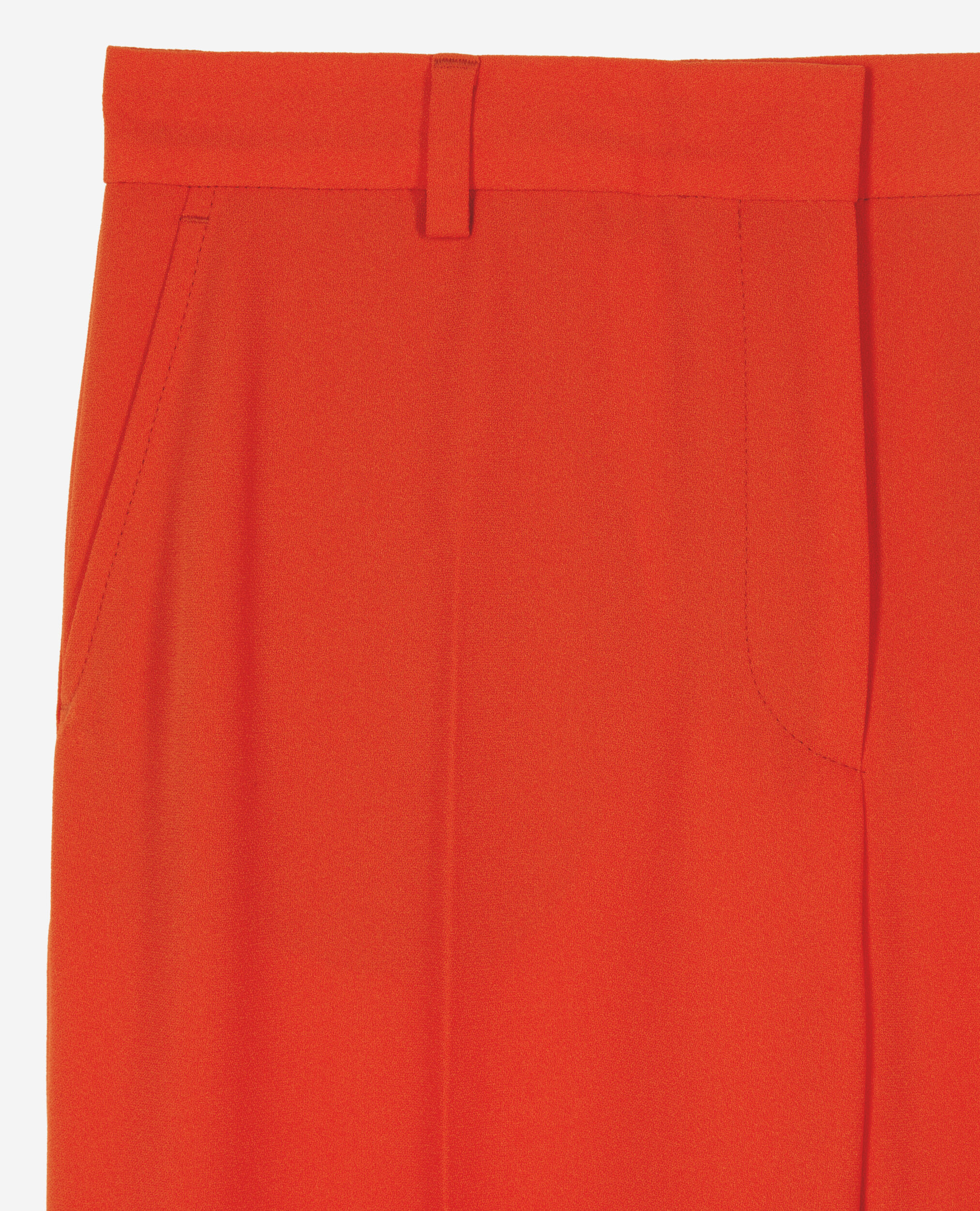 Red crepe suit trousers, RED, hi-res image number null