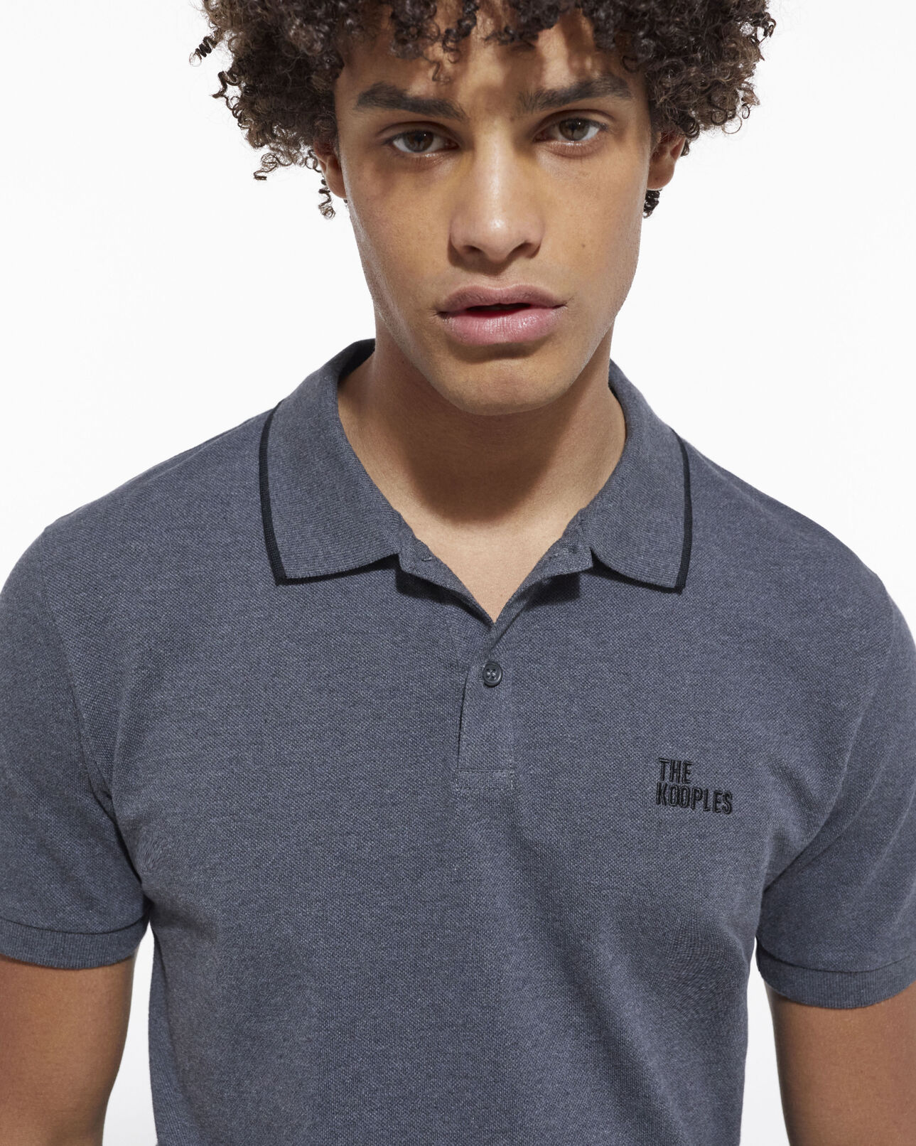 The Kooples HERREN ANTHRACITE MELANGE poloshirt grau