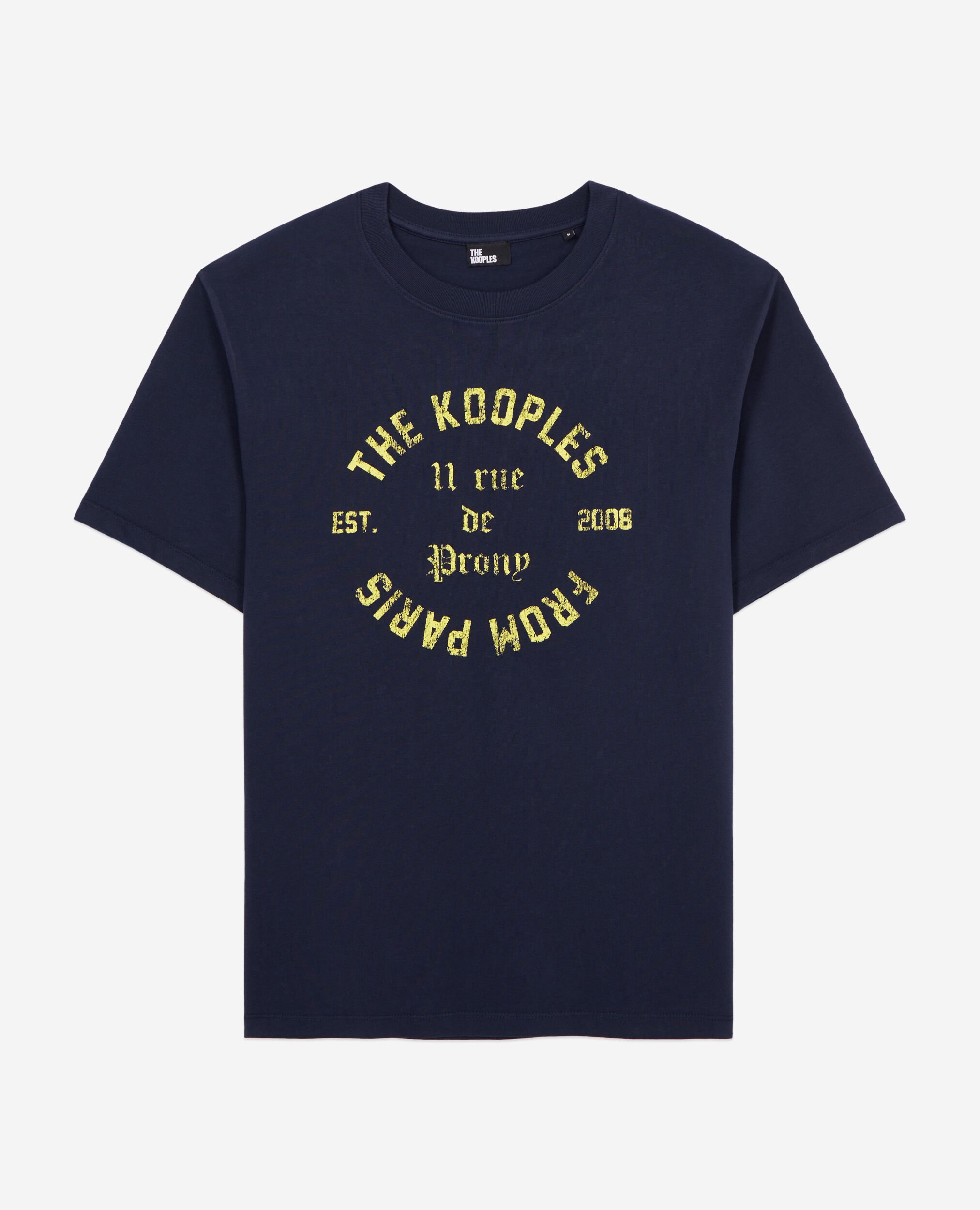 T-shirt Homme bleu marine avec sérigraphie 11 Rue de Prony, NAVY, hi-res image number null