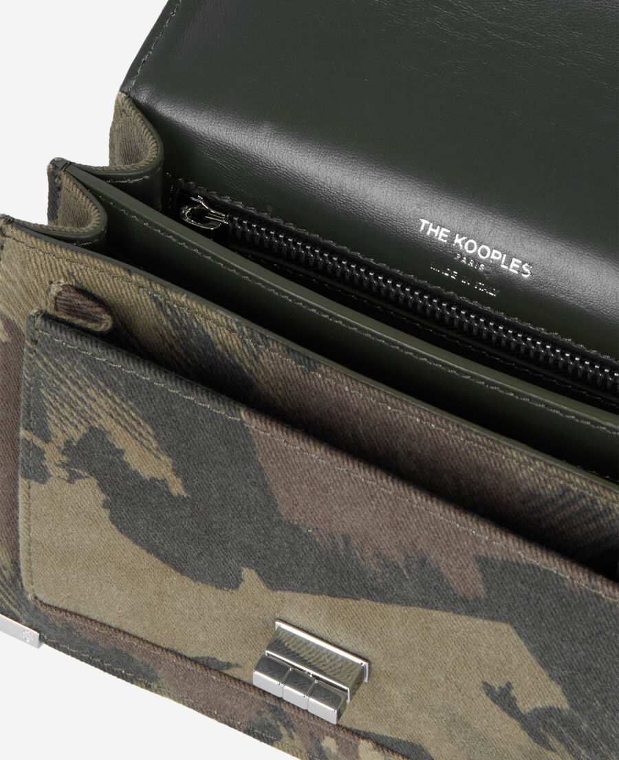 The Kooples F CAMOUFLAGE small emily bag in camouflage denim