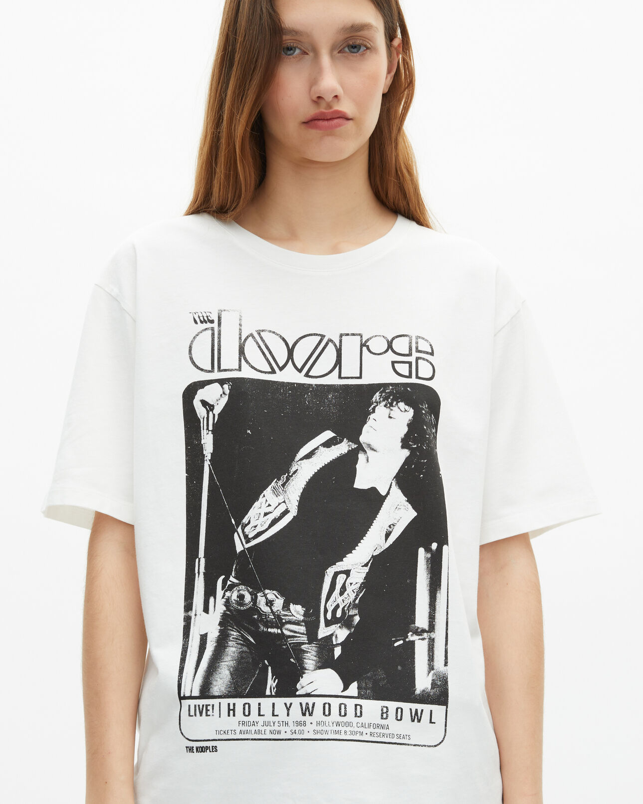 The Kooples UNISEX ECRU ecrufarbenes t-shirt von the doors x the kooples