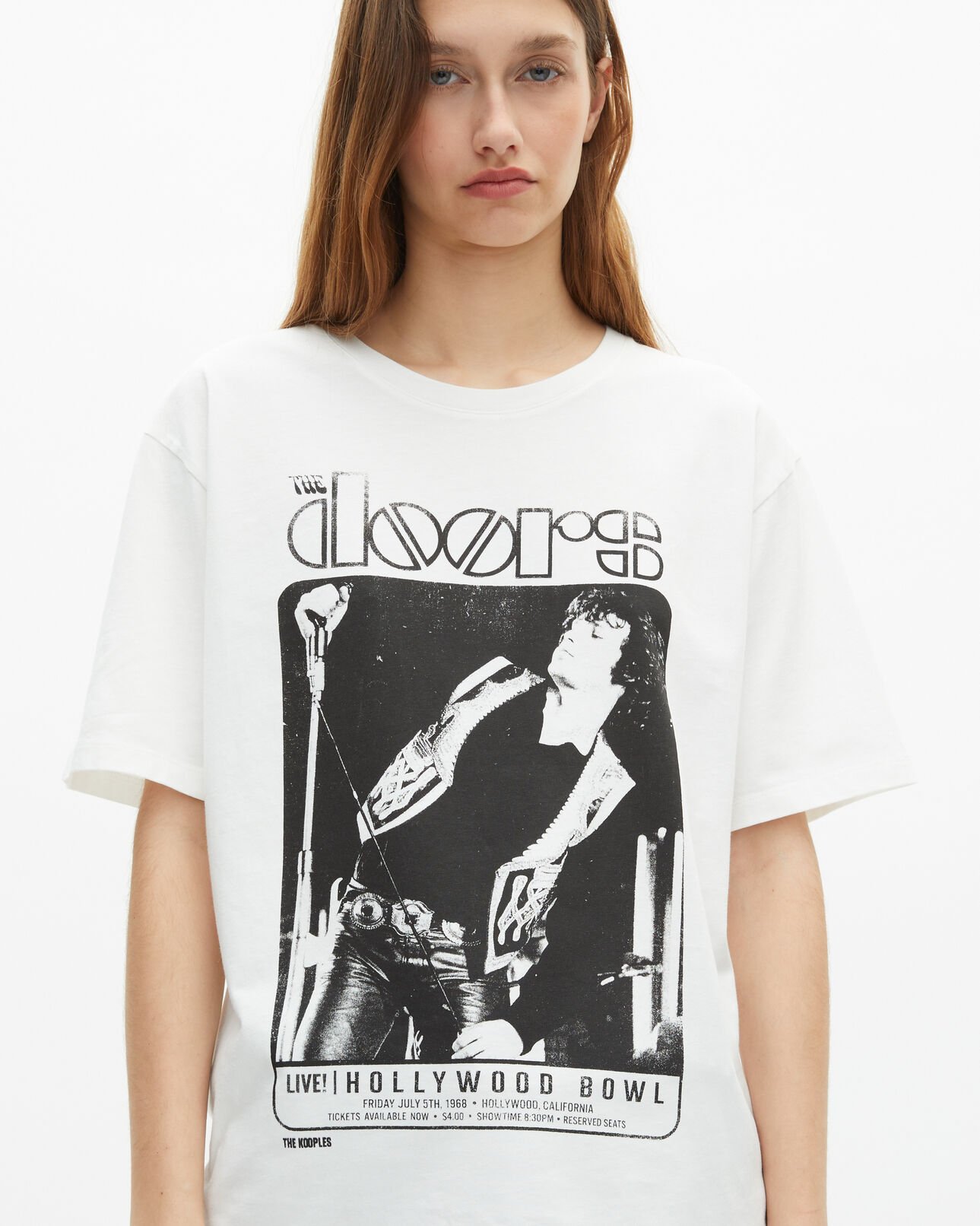 The Kooples UNISEX ECRU ecrufarbenes t-shirt von the doors x the kooples