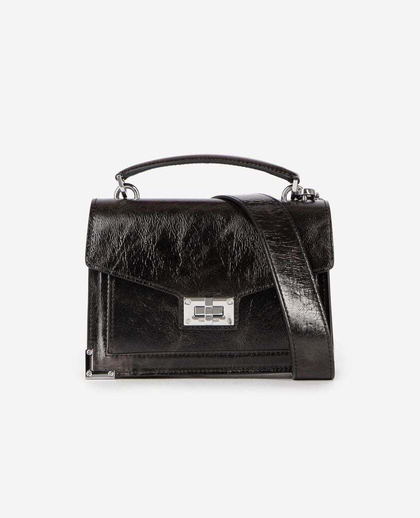 The Kooples WOMEN BROWN emily bag in brown cracked leather