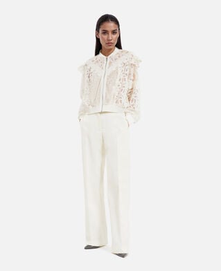 The Kooples WOMEN ECRU ruffled jacket in ecru lace