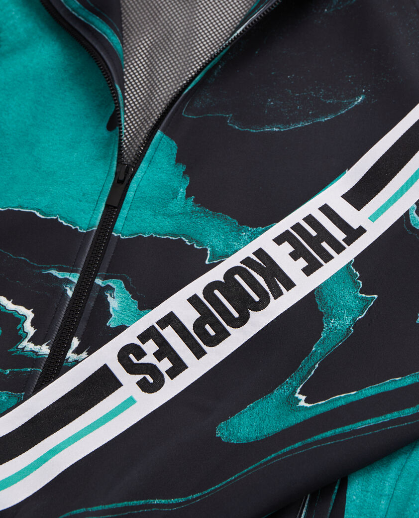 The Kooples HERREN BLACK / GREEN sportjacke mit print