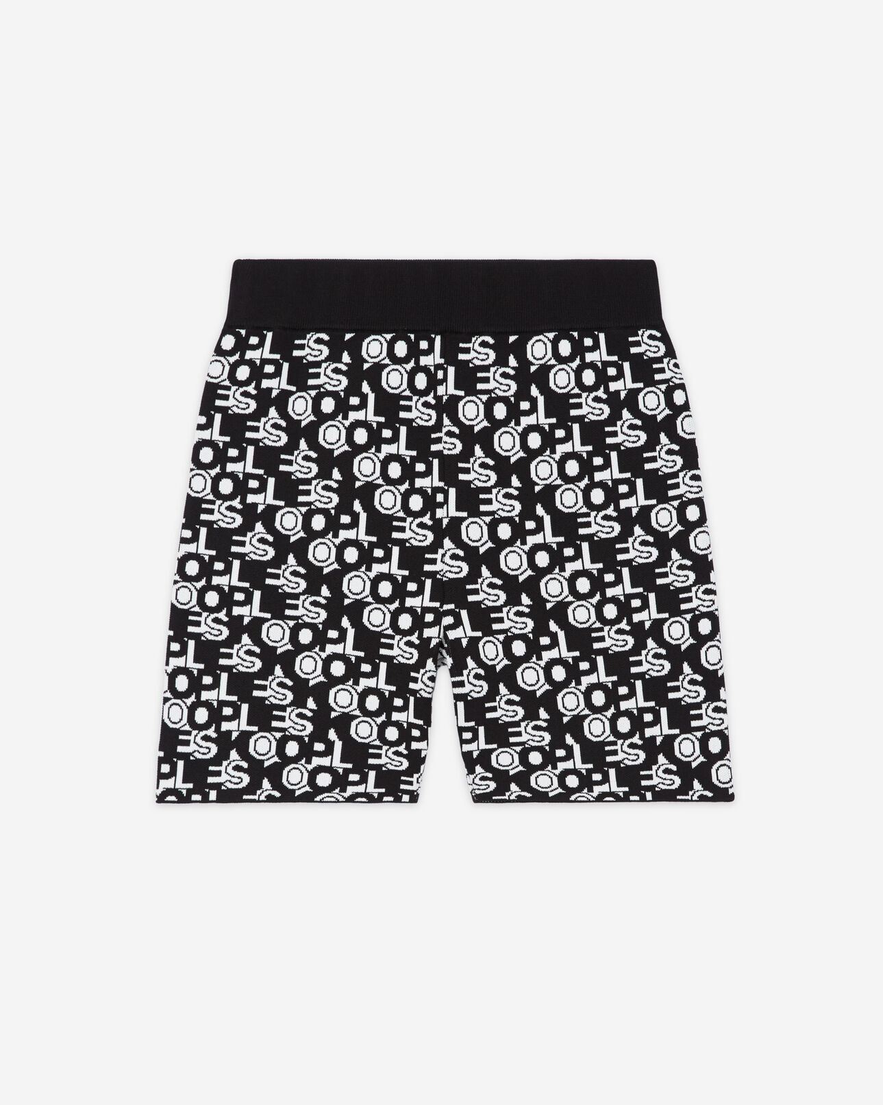 The Kooples FEMME BLACK WHITE short cycliste en maille à logo