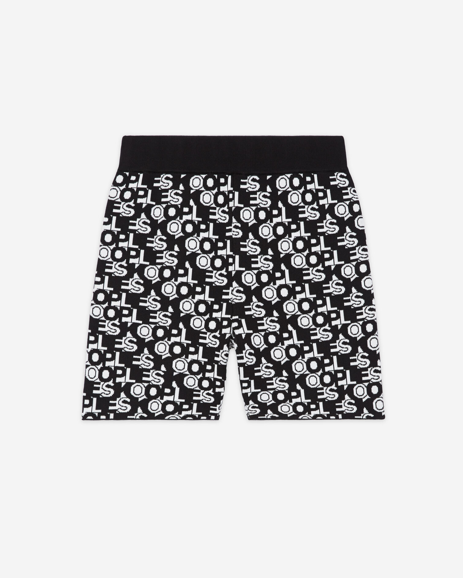 Short cycliste en maille à logo, BLACK WHITE, hi-res image number null