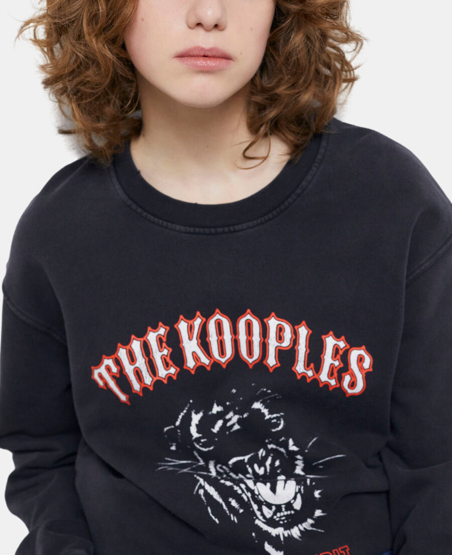 sweatshirt sérigraphié noir