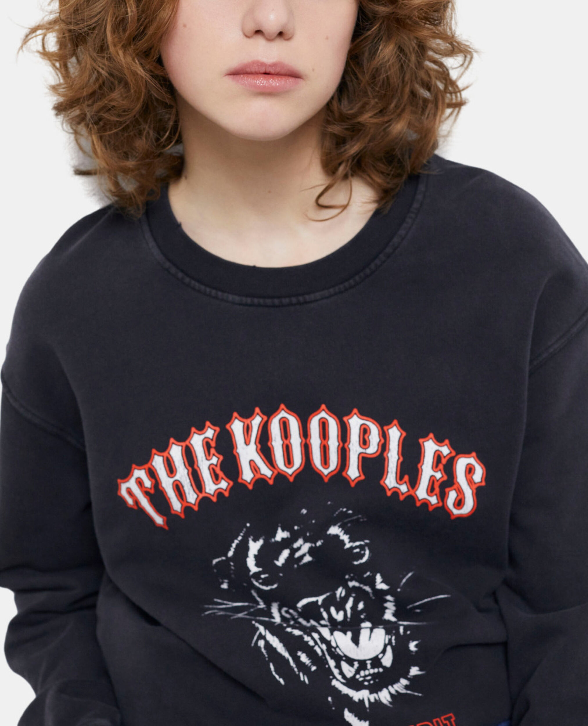 Sweatshirt sérigraphié noir, BLACK WASHED, hi-res image number null