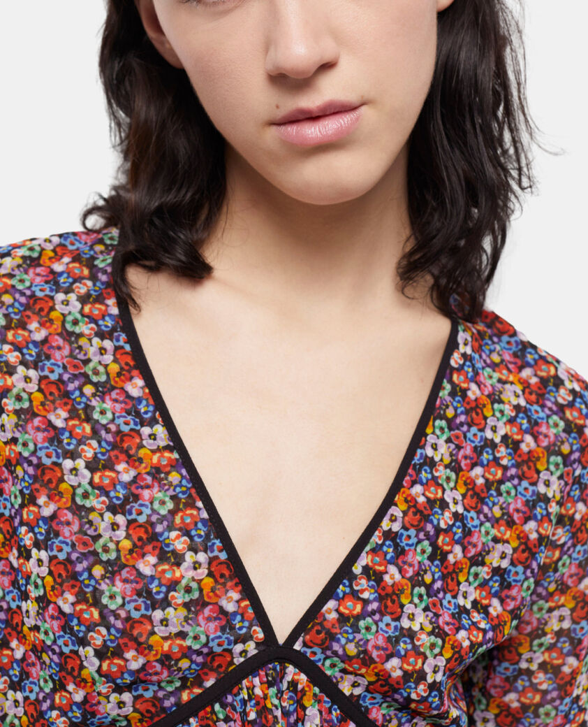 The Kooples FEMME null top multicolore à volants plissés