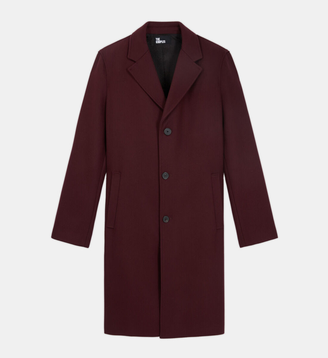 Burgundy wool hot sale coat womens