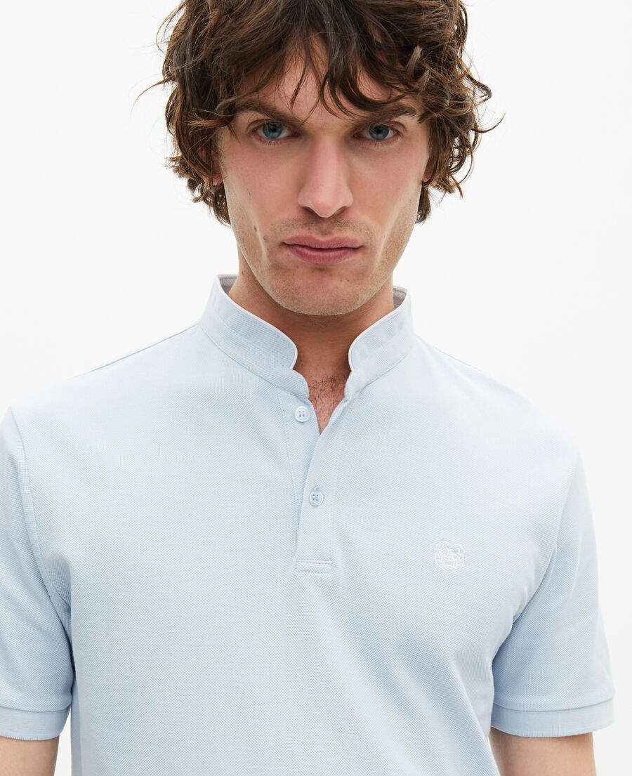 The Kooples HERREN LAVENDER hellblaues poloshirt aus piqué-baumwolle