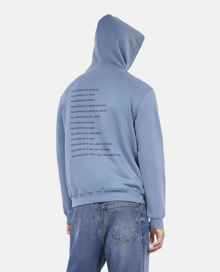 The Kooples HERREN STONE BLUE blaues kapuzensweatshirt what is