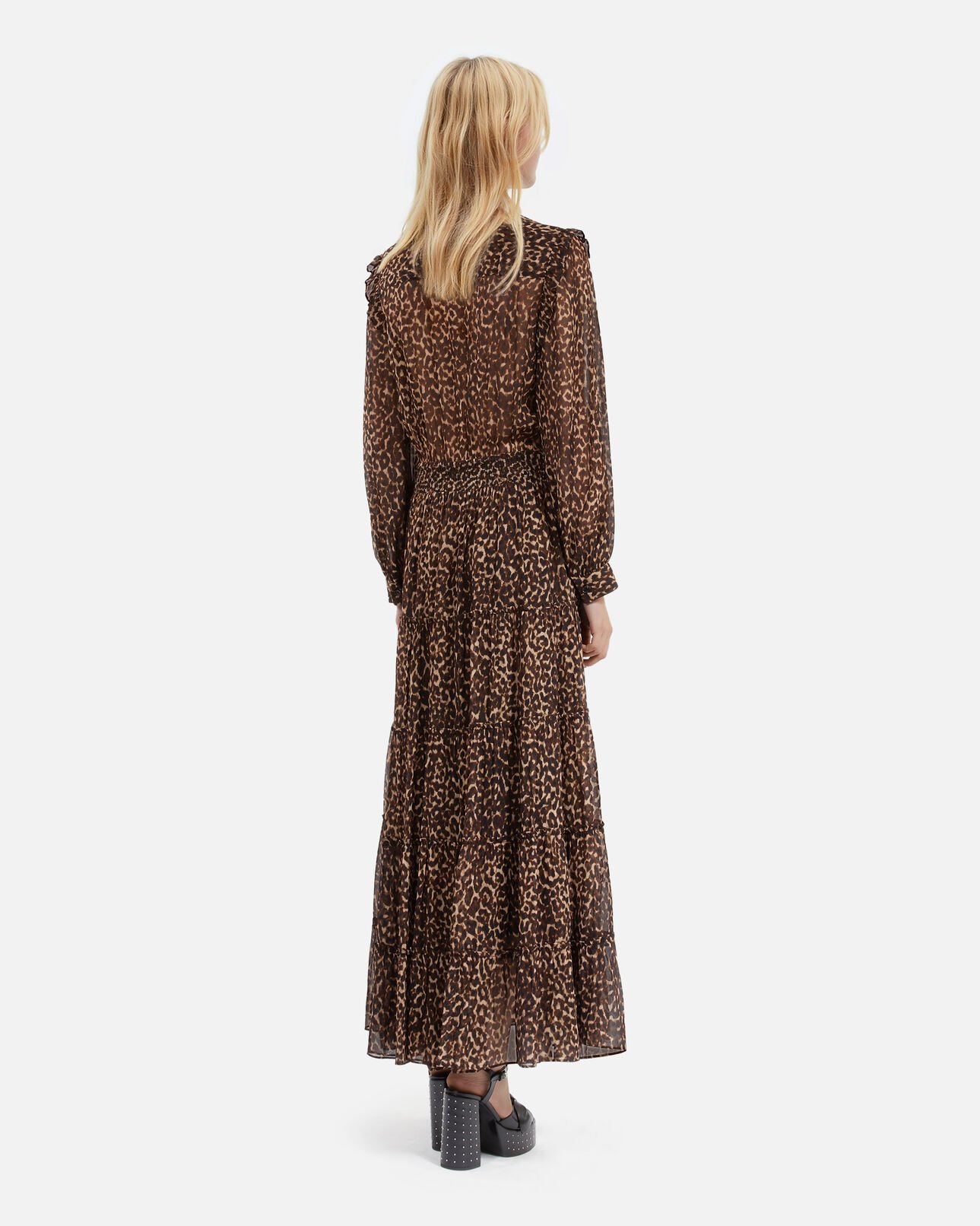 The Kooples FEMME LEOPARD robe longue imprimé léopard