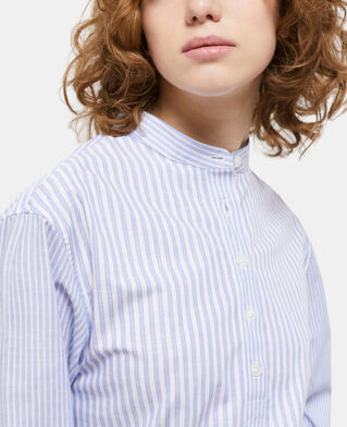 The Kooples WOMEN BLUE WHITE blue striped shirt