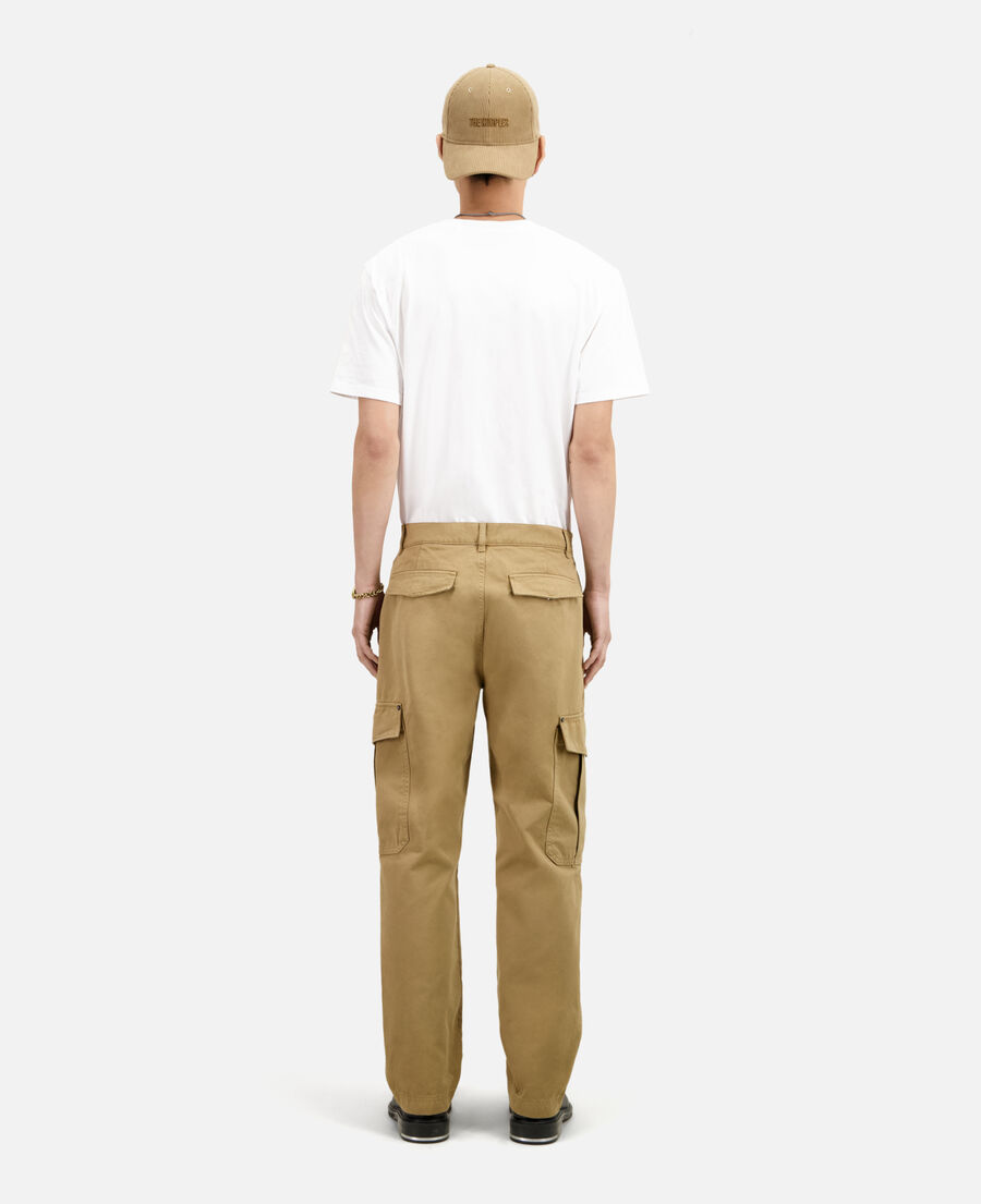 beige cotton cargo pants