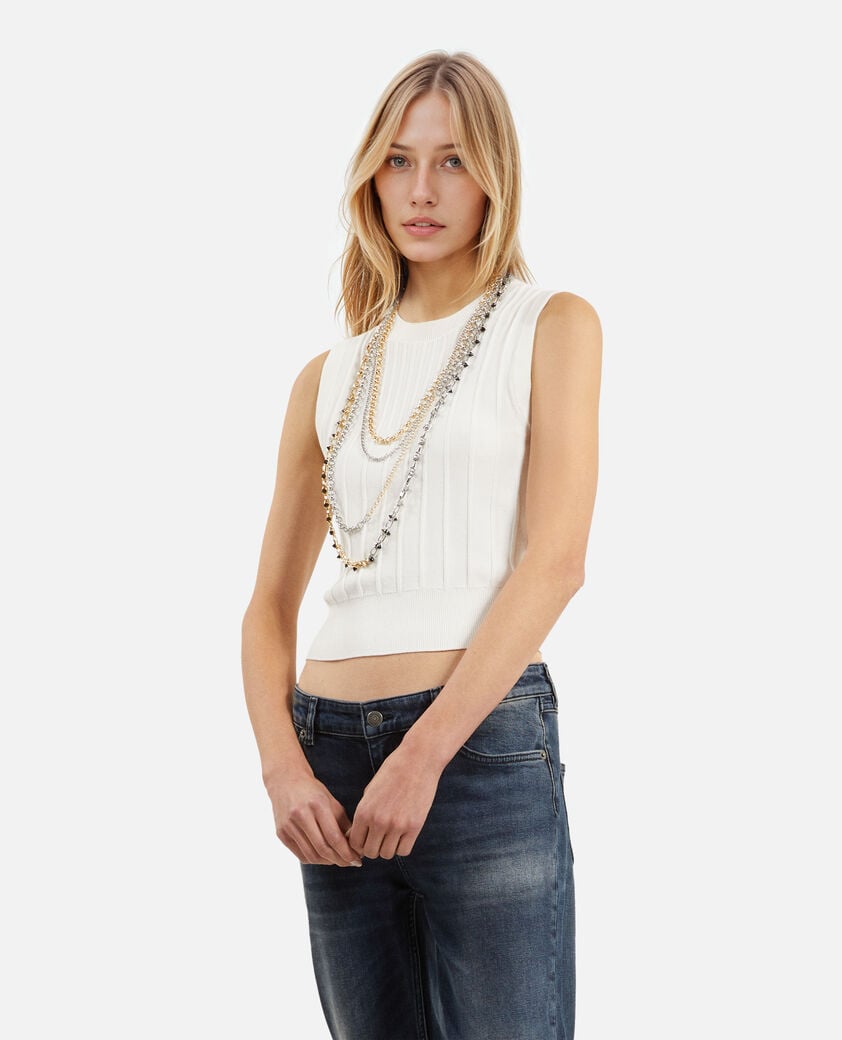 The Kooples FEMME SILVER / GOLD sautoir 4 rangs doré et argenté
