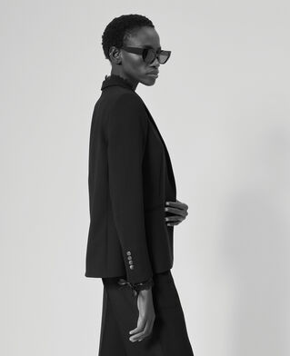 The Kooples F BLACK suit jacket with black lace band