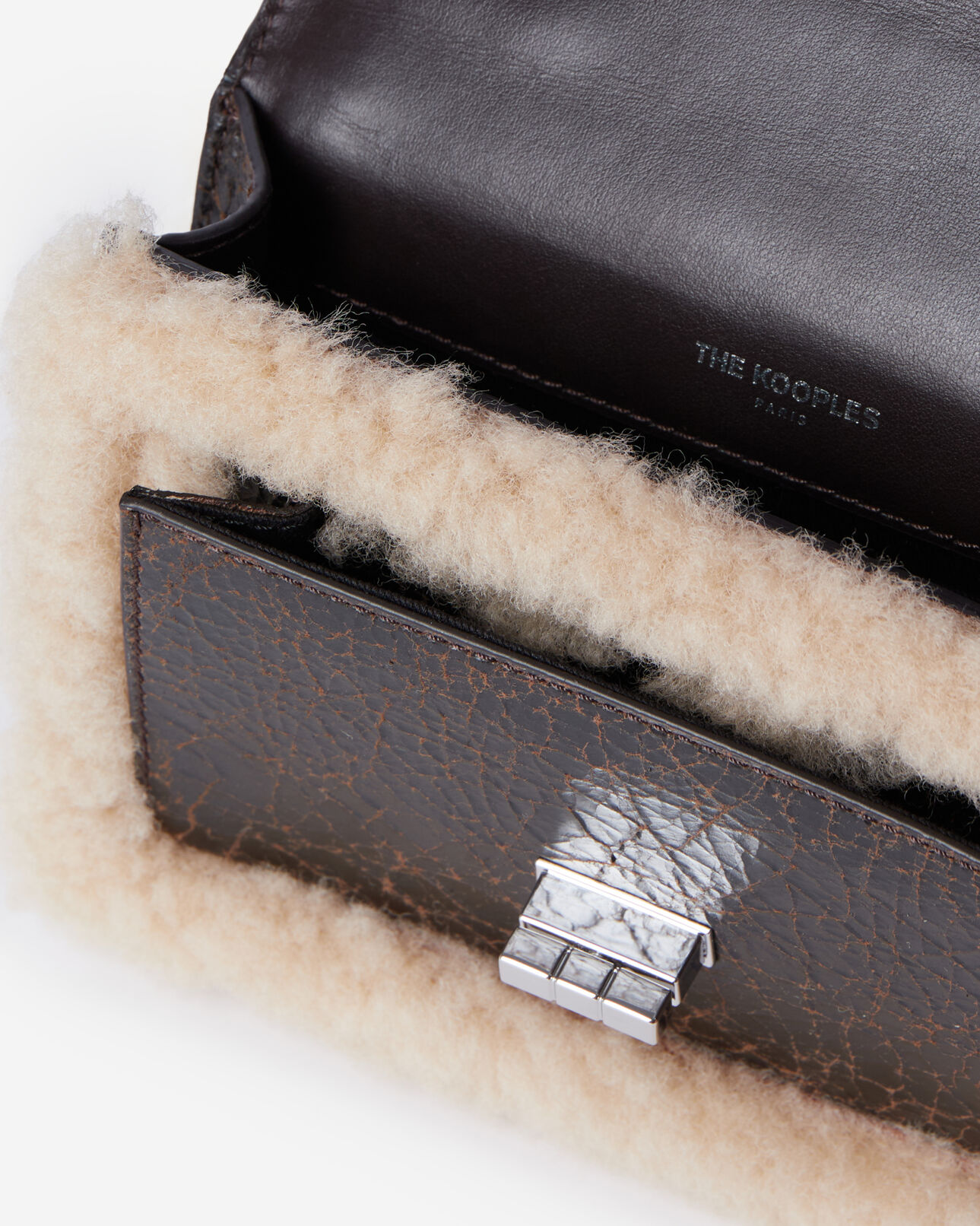 The Kooples DAMEN BROWN neue braune nano-tasche emily aus leder