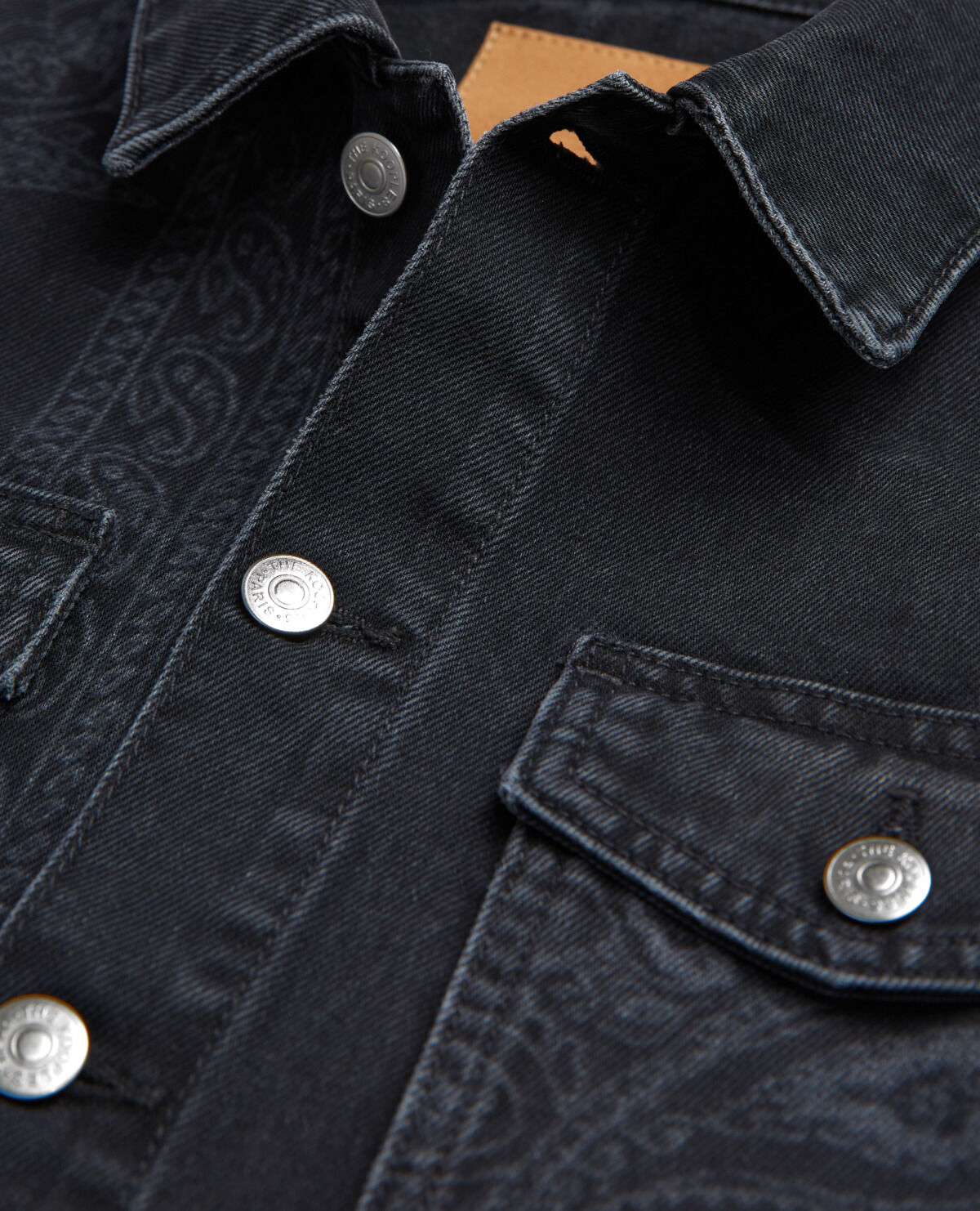 Faded jean jacket mens top