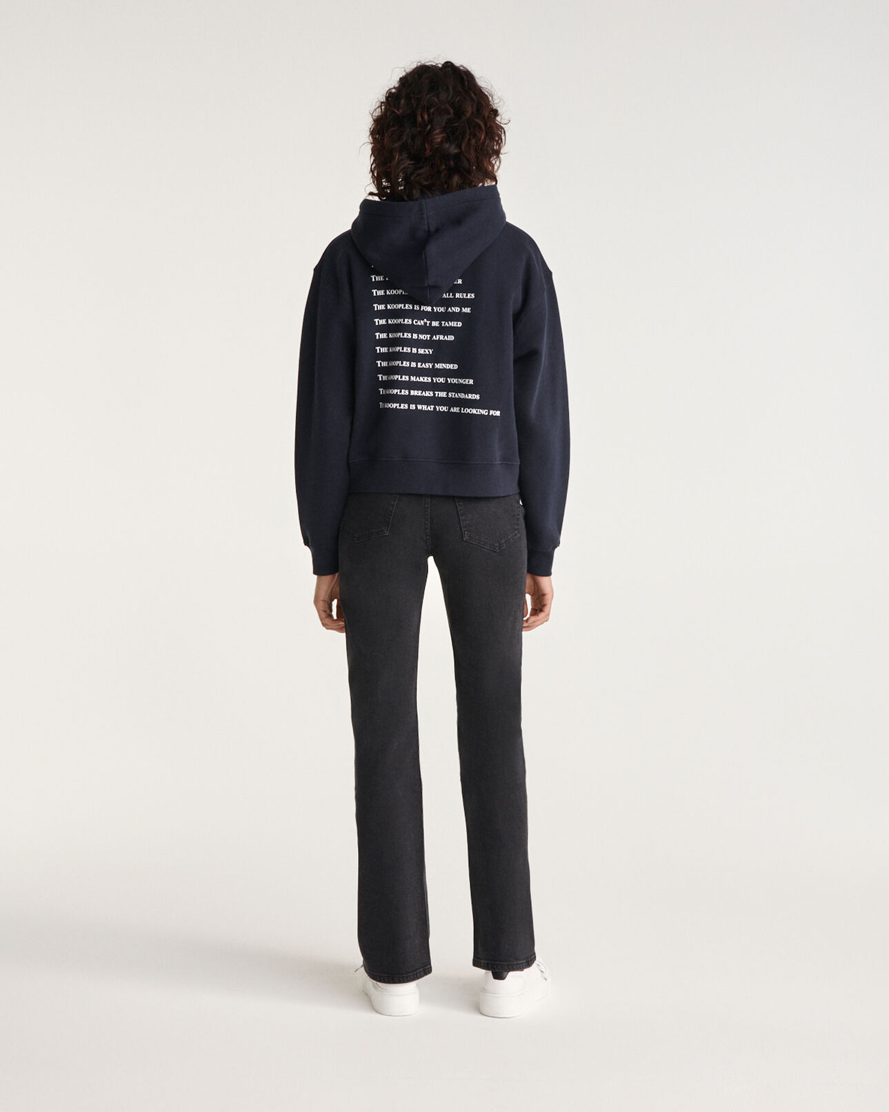 The Kooples FEMME NAVY sweat marine sérigraphie what is 