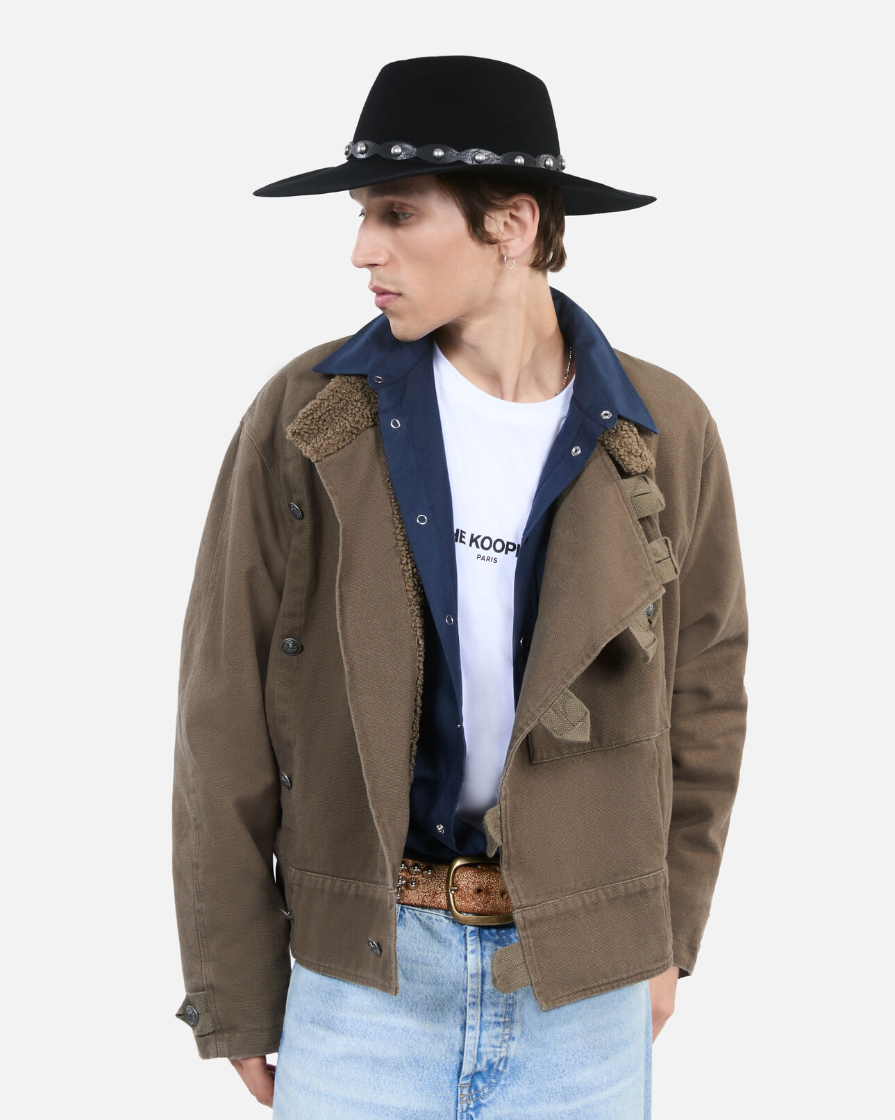 The Kooples MIXTA BLACK sombrero lana negro