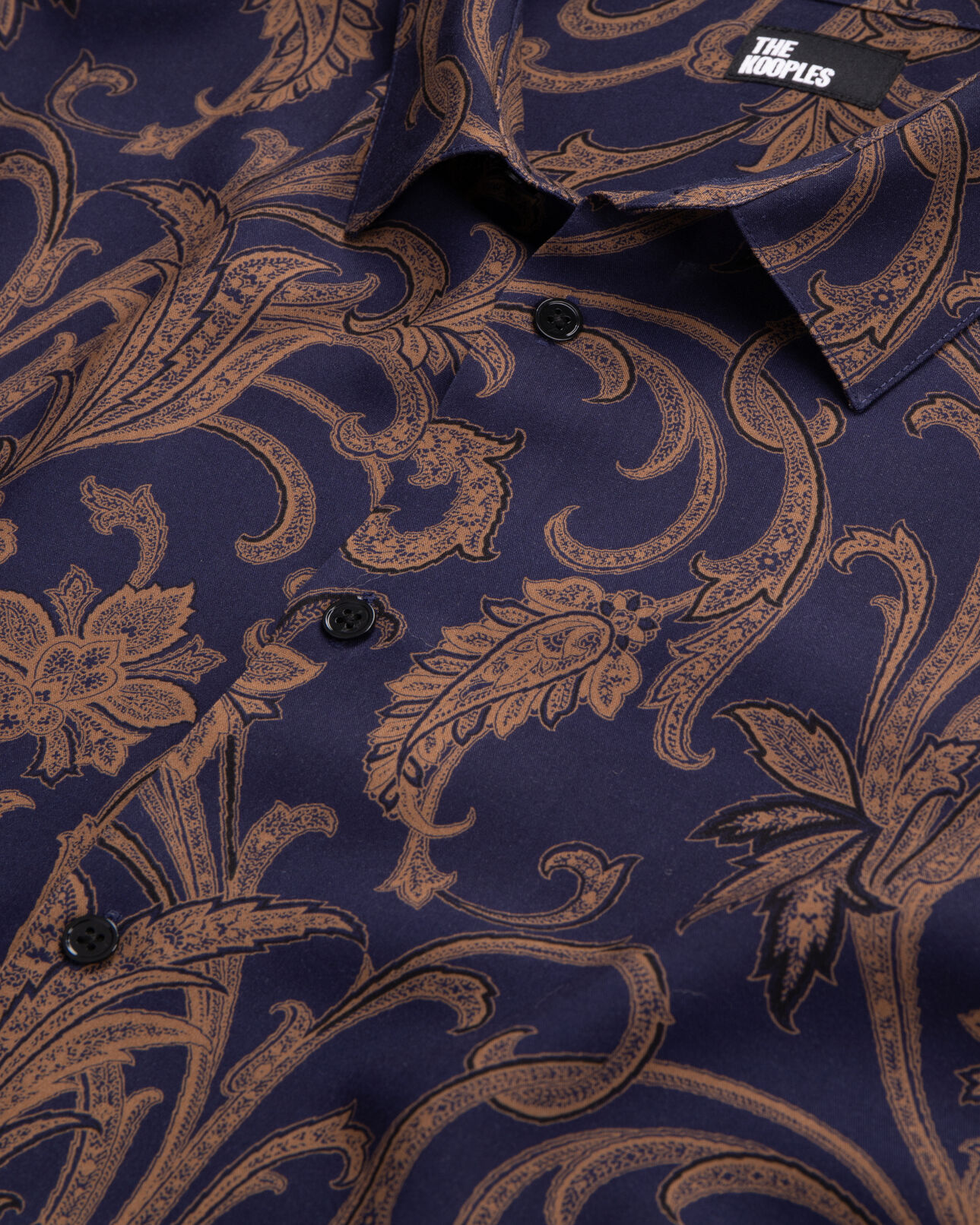 The Kooples MEN NAVY / BROWN printed shirt