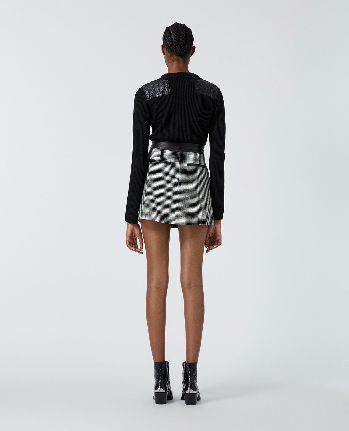 Uo bengaline crinkle 2025 wrap mini skirt
