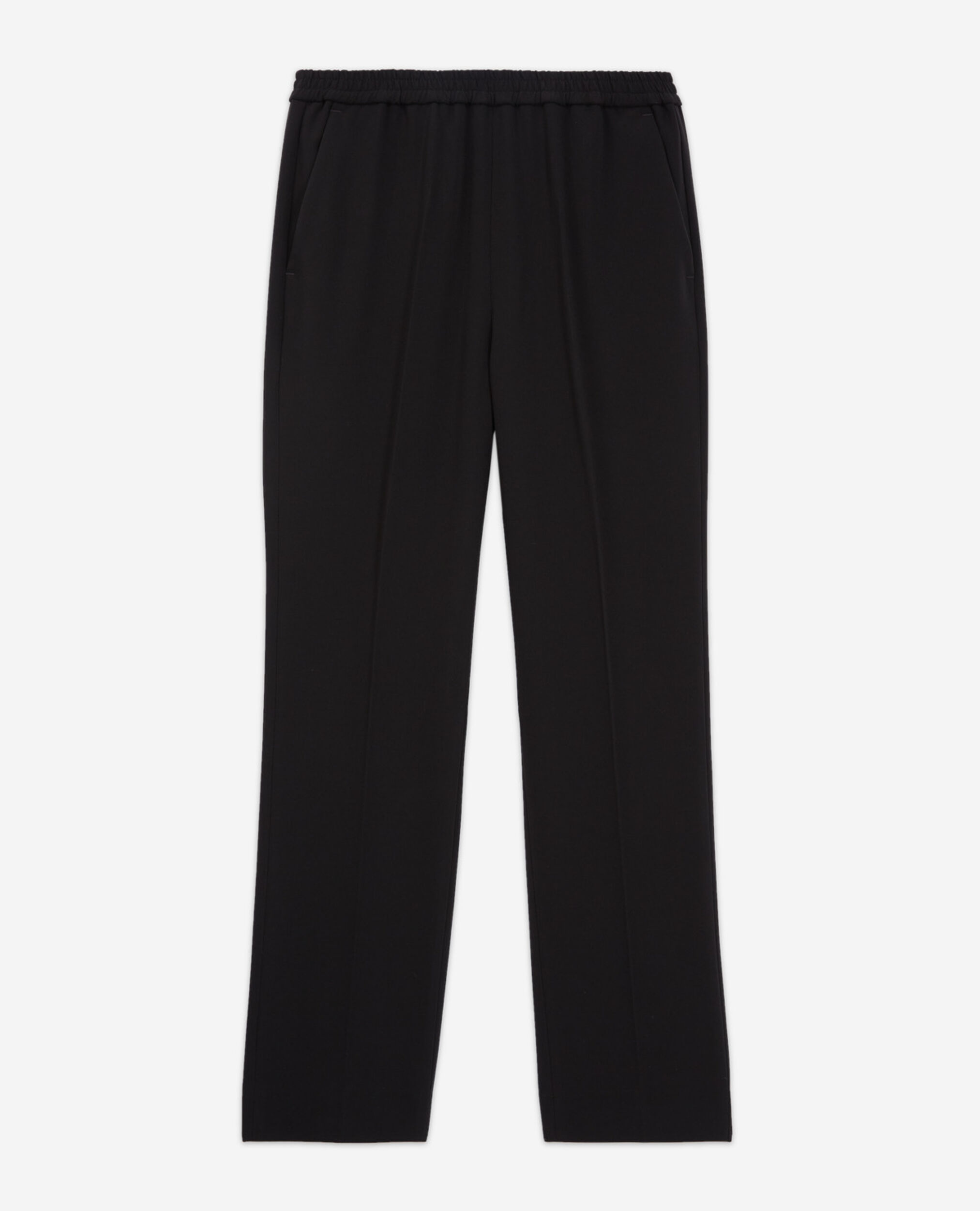Flowing black pants with elastic waist The Kooples UK