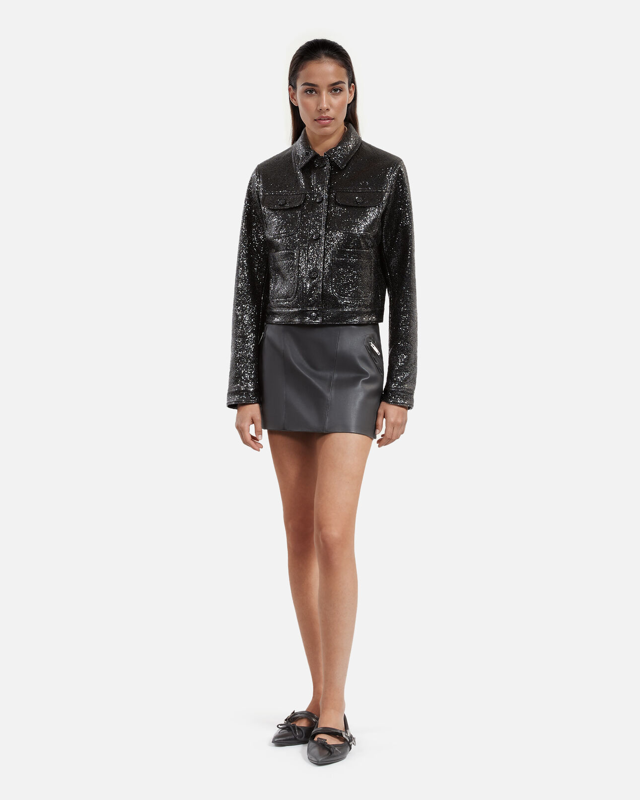 The Kooples FEMME BLACK veste courte noire