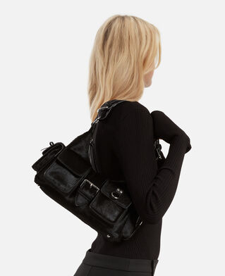 The Kooples DAMEN BLACK tasche amelia in fohlenoptik schwarz