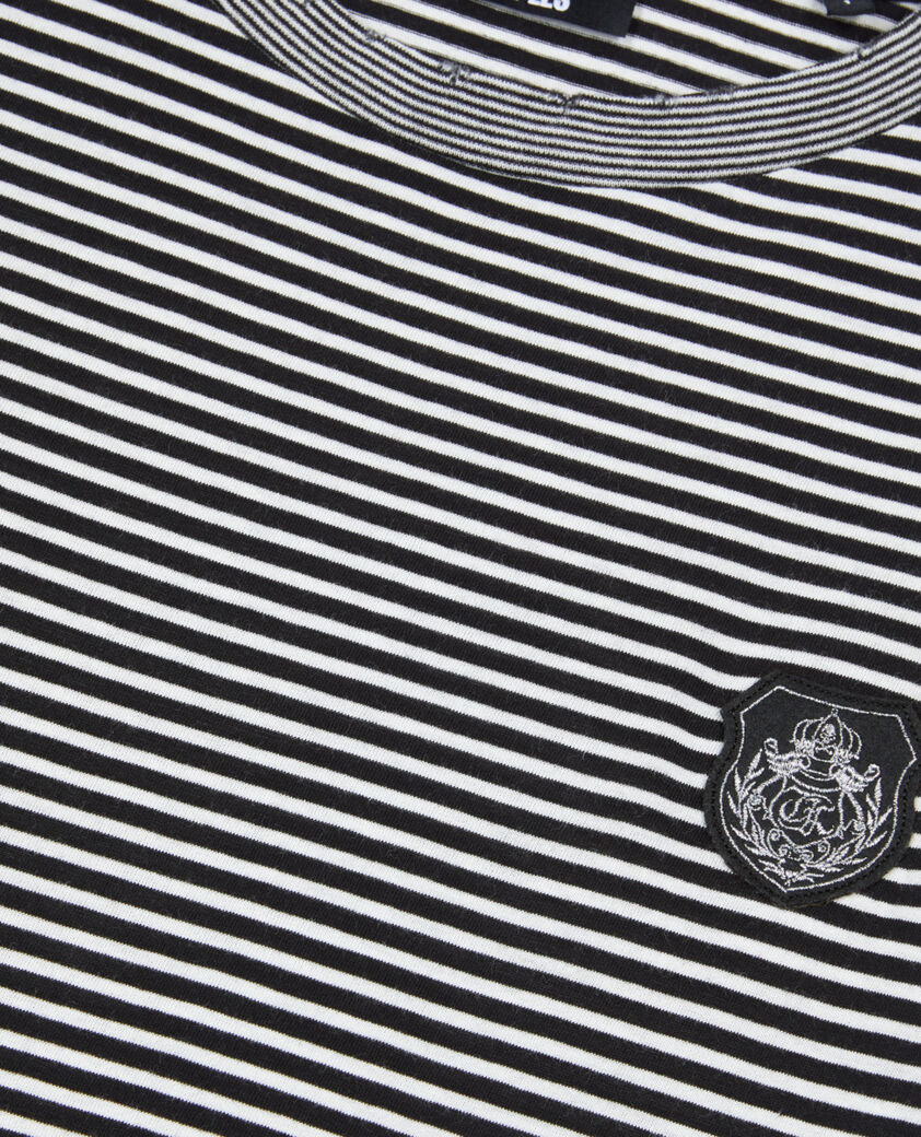 The Kooples FEMME BLACK / WHITE t-shirt manches longues à rayures