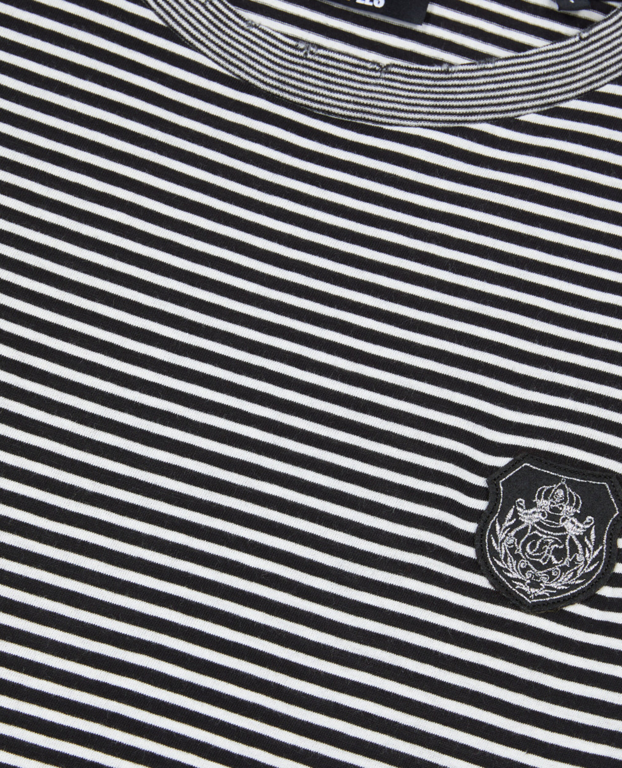 T-shirt manches longues à rayures, BLACK / WHITE, hi-res image number null