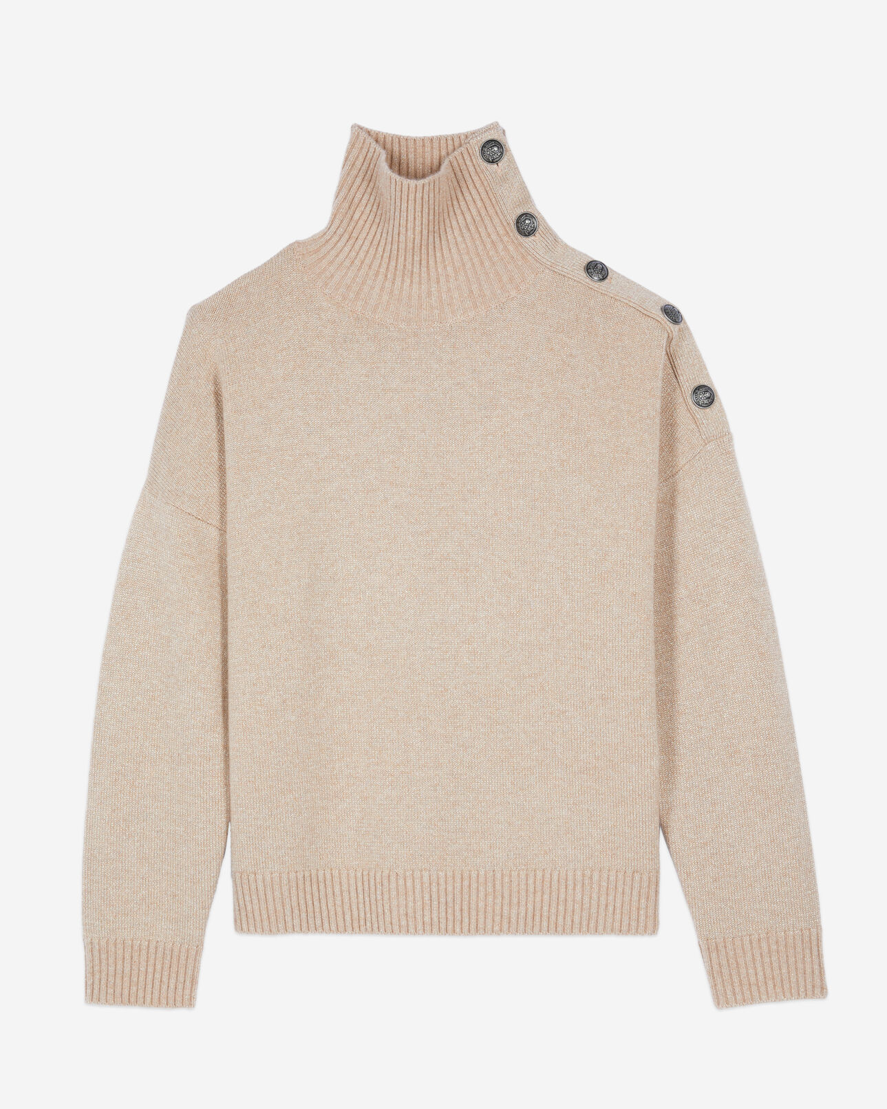 The Kooples WOMEN CAMEL camel wool and cashmere sweater
