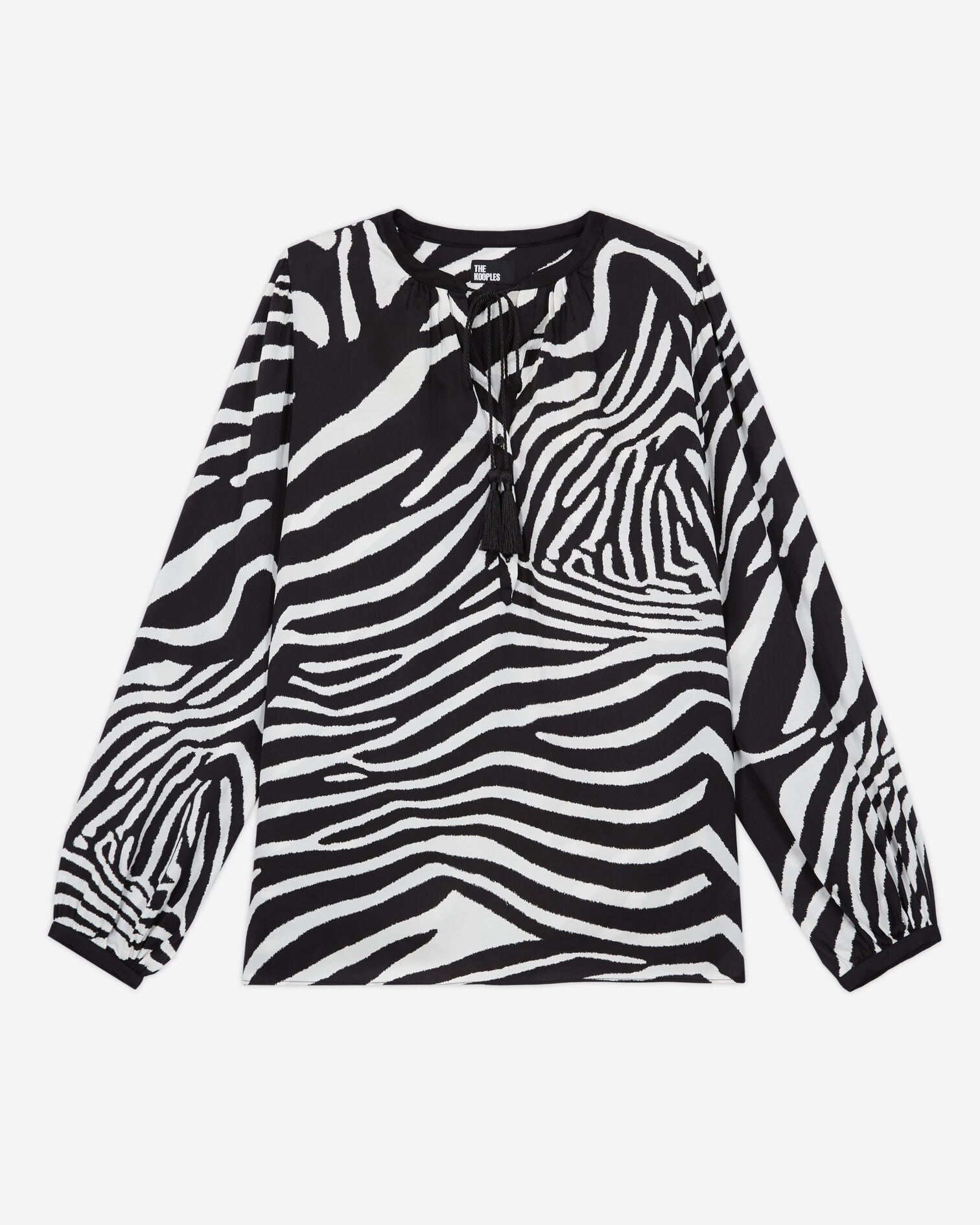 Blouse imprimée zébré, BLACK WHITE, hi-res image number null