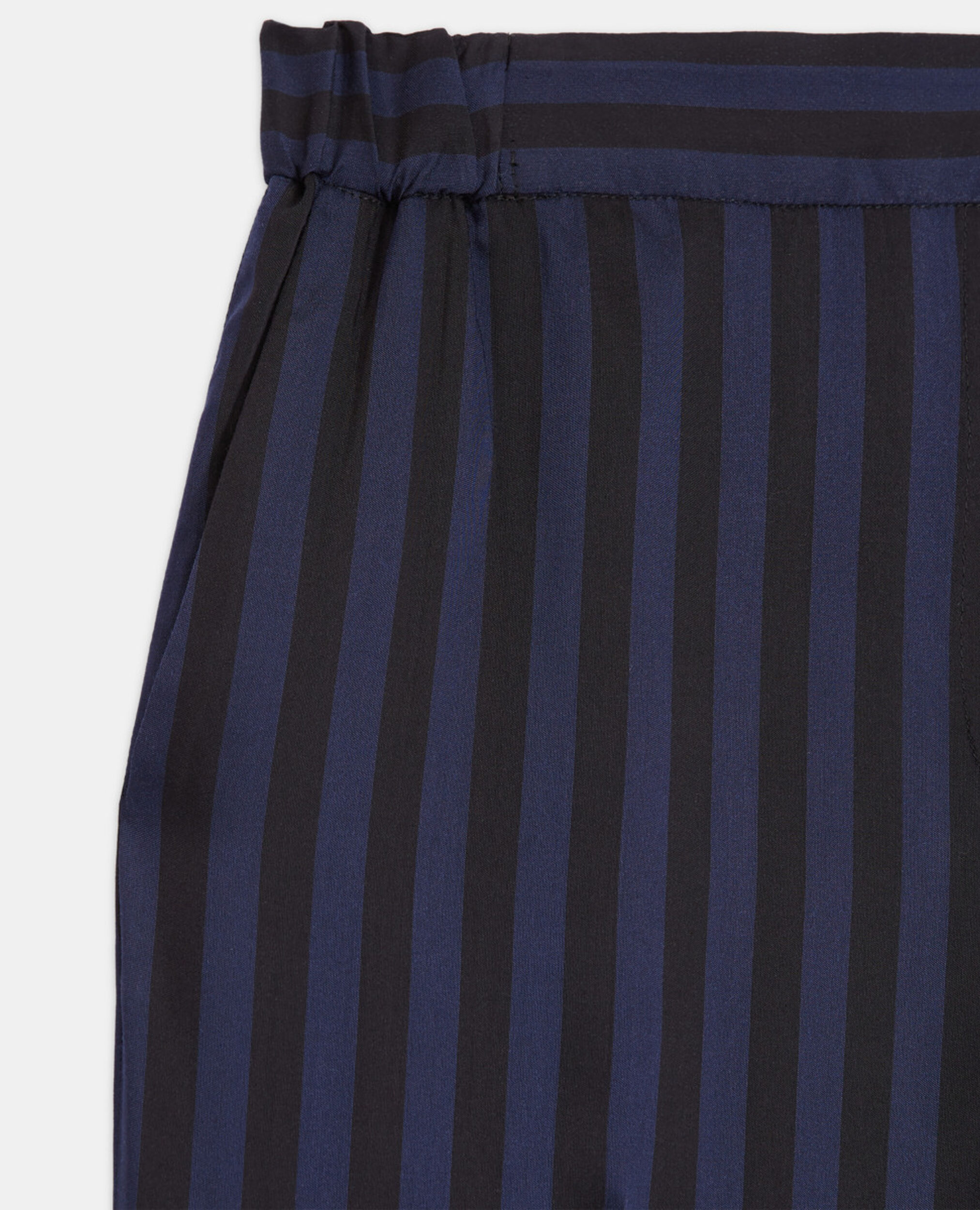 Straight-cut striped pants, BLACK NAVY, hi-res image number null