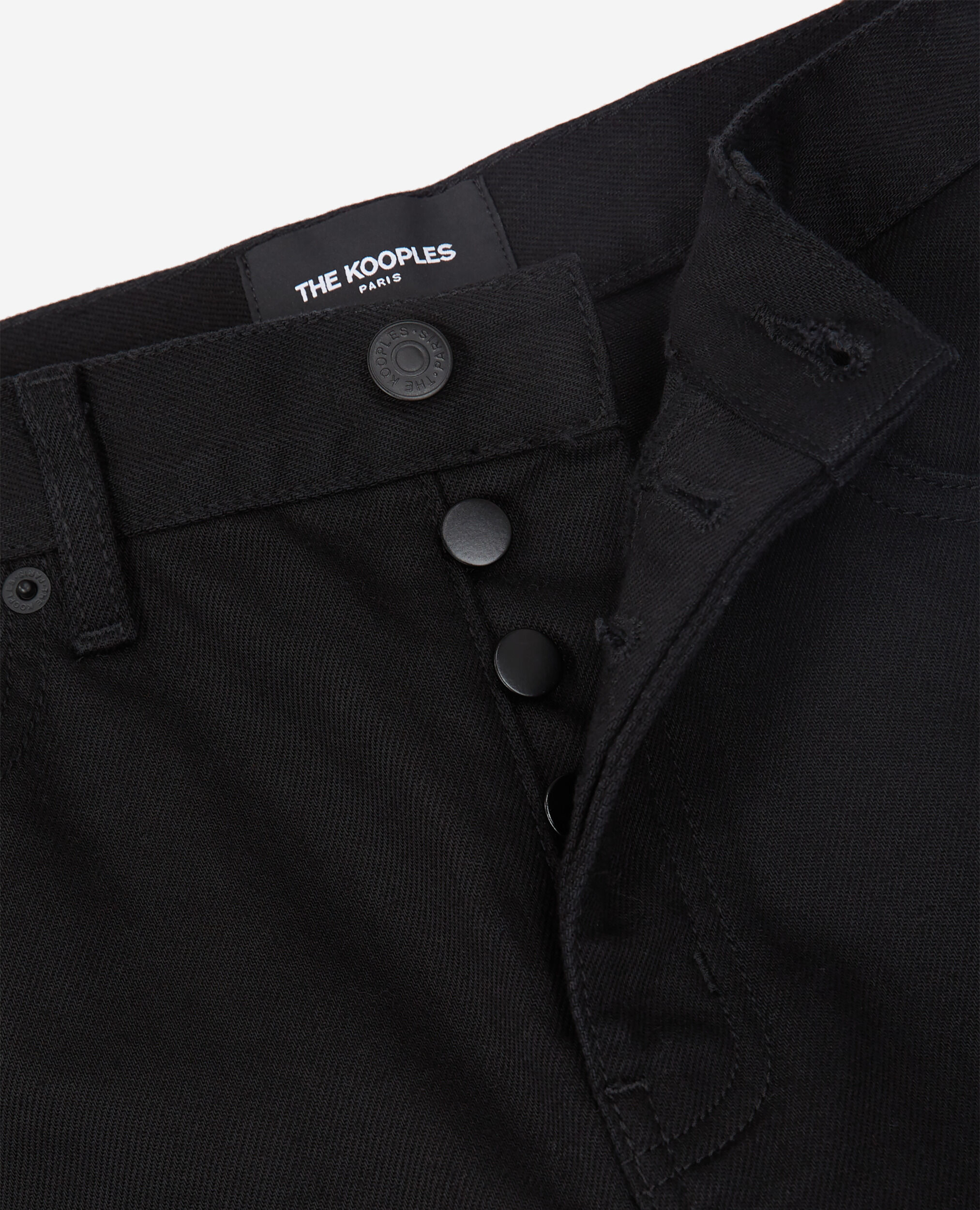 Black straight-cut jeans, BLACK, hi-res image number null