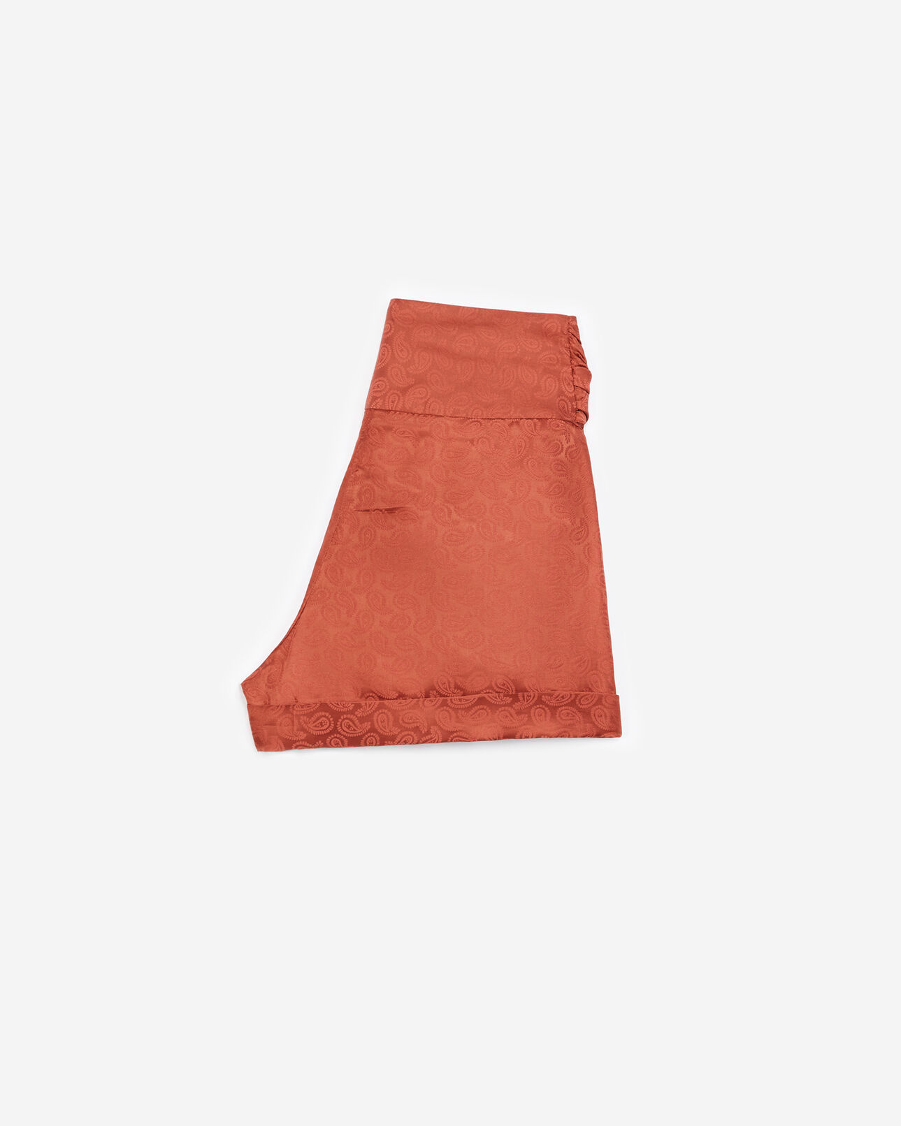 The Kooples WOMEN PINK pink jacquard satin shorts with waist tie