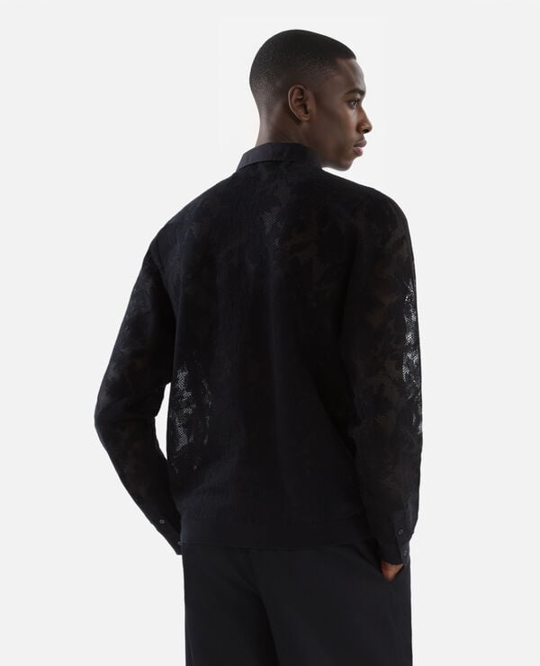 The Kooples HOMME BLACK chemise en dentelle noire