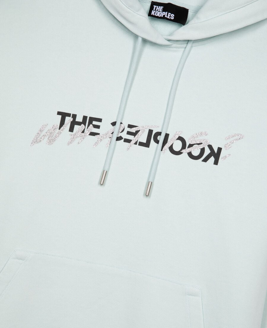 The Kooples WOMEN BABY BLUE what is hoodie light blue