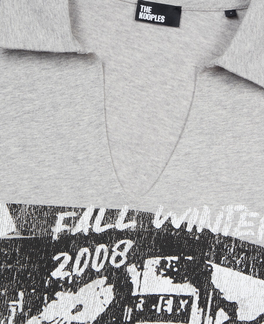 The Kooples WOMEN STONE GREY grey eternal life tour serigraphy t-shirt dress