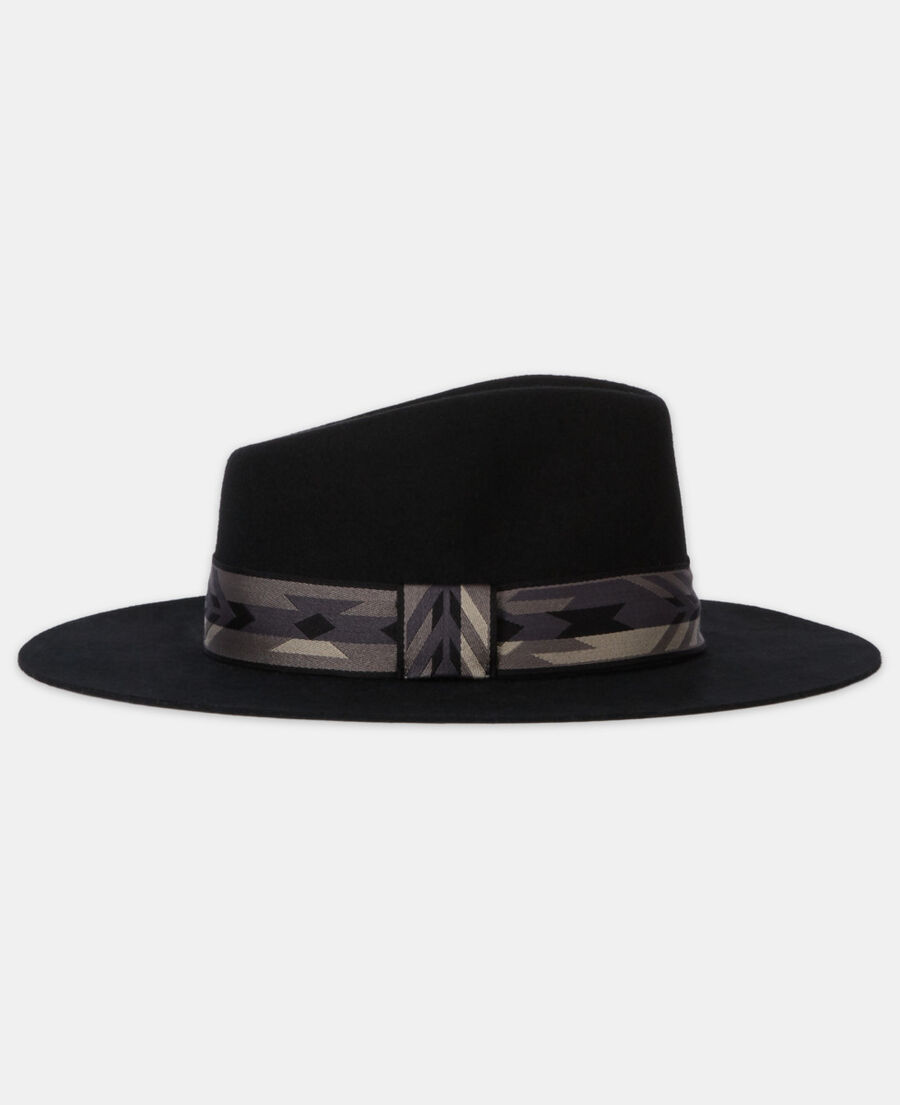 chapeau en laine noir